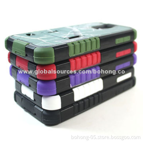 King Tun PC + TPU 4-in-1 Cases for Samsung S5, different colors available, 500 pieces MOQ each color